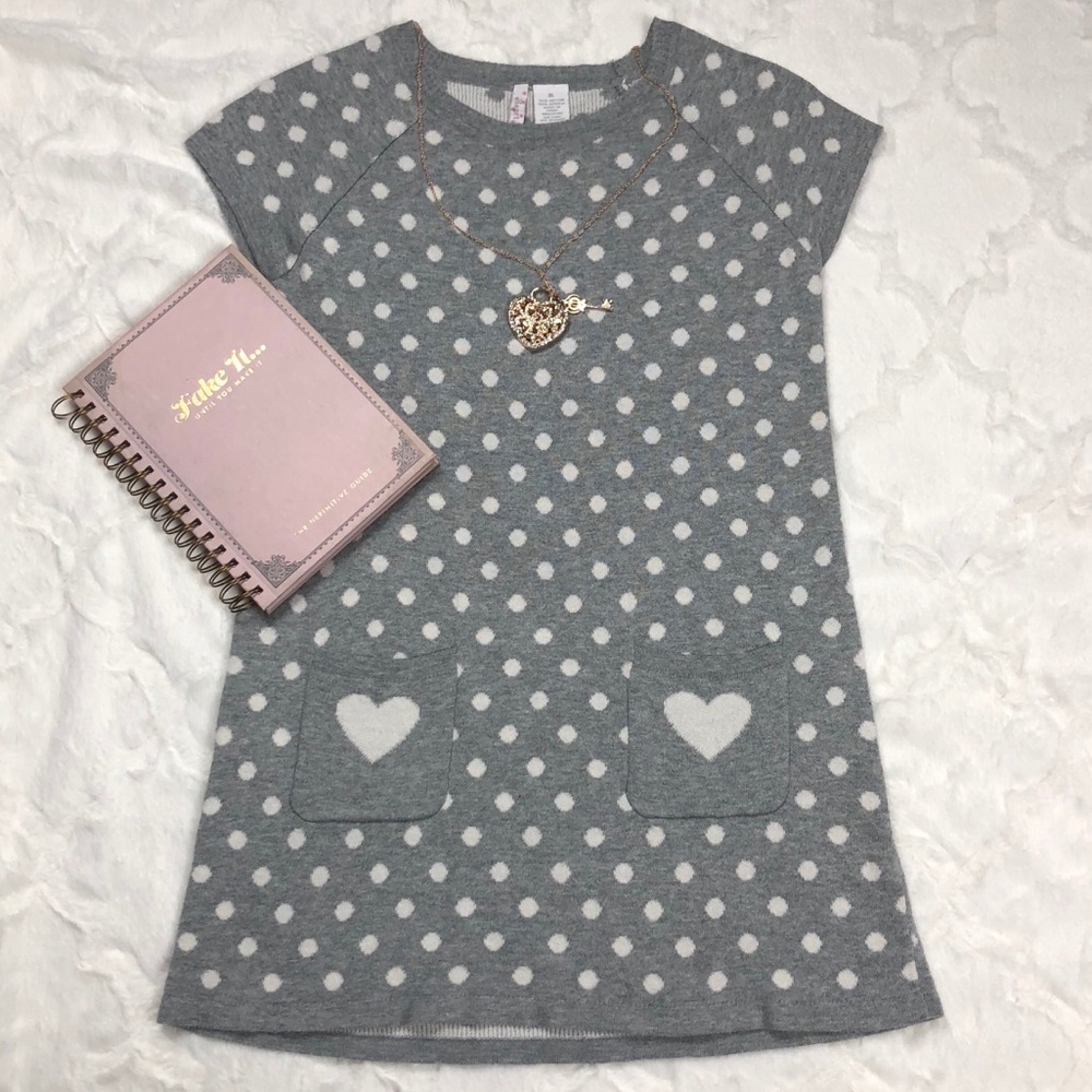 Heart-N-Crush Gray Dot Sweater Dress size XL - Picture 8 of 8